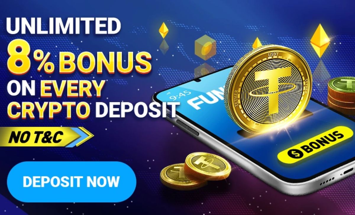 Unlimited 8% Bonus on Crypto Deposit